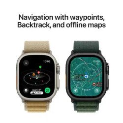 Apple Watch Ultra 2 - GPS + Cellulaire - Titane Noir 49 mm - Alpine Vert - Garantie 1 An