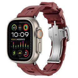 Apple Watch Ultra 2 GPS + Cellulaire - Boîtier Titane 49 mm - sport Kilim rouge