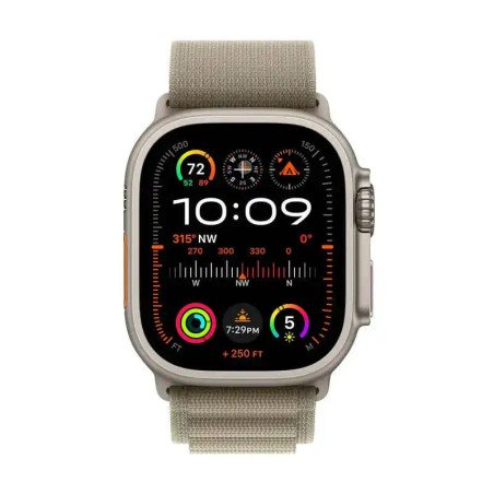 Apple Watch Ultra 2 GPS + Cellulaire - Boîtier Titane Naturel 49 mm - Alpine Sahara