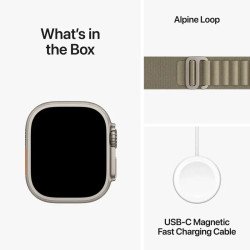 Apple Watch Ultra 2 GPS + Cellulaire - Boîtier Titane Naturel 49 mm - Alpine Sahara