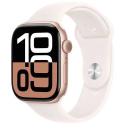 Apple Watch Series 10 GPS - Boîtier en aluminium Or Rose 42 mm - Bracelet sport