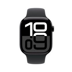 Apple Watch Series 10 GPS + Cellulaire - aluminium Noir de jais 46 mm - Bracelet sport