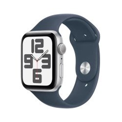 Apple Watch SE (2ème gén) GPS - Aluminium - 44mm - Argent - Sport - Bleu Orage