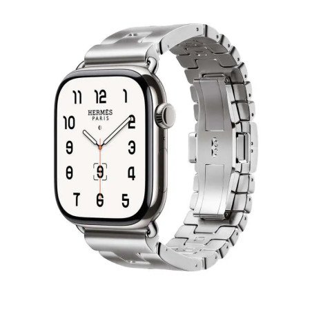 Apple Watch Hermès Series 10 GPS + Cellulaire - Titane 42 mm -  Acier Satiné