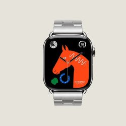 Apple Watch Hermès Series 10 GPS + Cellulaire - Titane 42 mm -  Acier Satiné