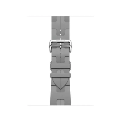 Apple Watch Bracelet Hermès - Signé Apple - Couleur Simple Tour Kilim Gris de 42 mm