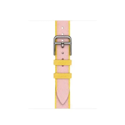 Apple Watch Bracelet Hermès - 42 mm - Simple Tour Twill Jump Attelage Rose Sakur
