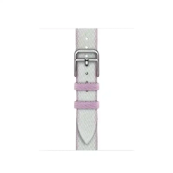 Apple Watch Bracelet Hermès - 42 mm - Couleur Simple Tour Twill Jump Attelage Gris