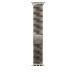 Apple Watch Bracelet - Signé Apple - Boucle 49 mm - Couleur Milanais en titane naturel