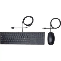 HP 150 Souris et clavier USB Type-A filaires - 1600 ppp - Course de touches extra-courtes - navigation fluide